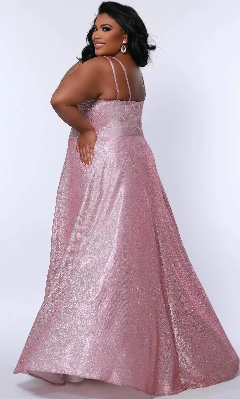 Sydney's Closet SC7349 - Scoop Neck Shimmer Prom Gown