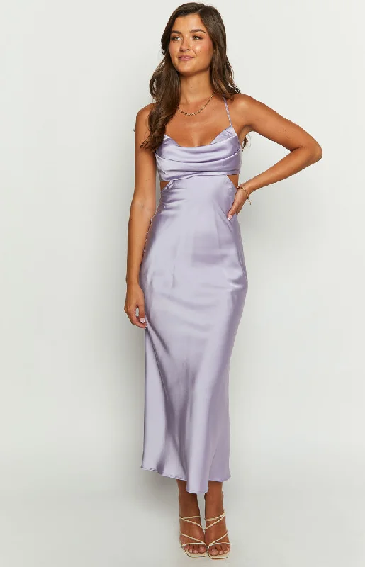 Taleah Lilac Cut Out Maxi Dress