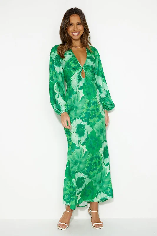 Vivid Soul Maxi Dress Green