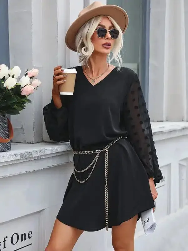 Women’s fashion long-sleeved loose dresses