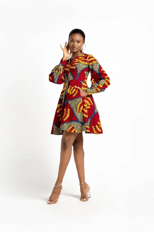 Agara African Print Women's Dress