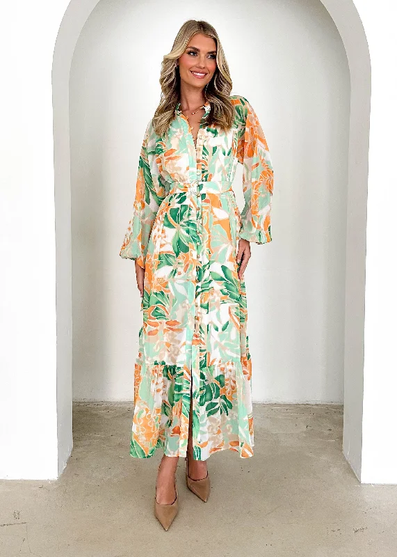 Anaisha Maxi Dress - Mint Palm