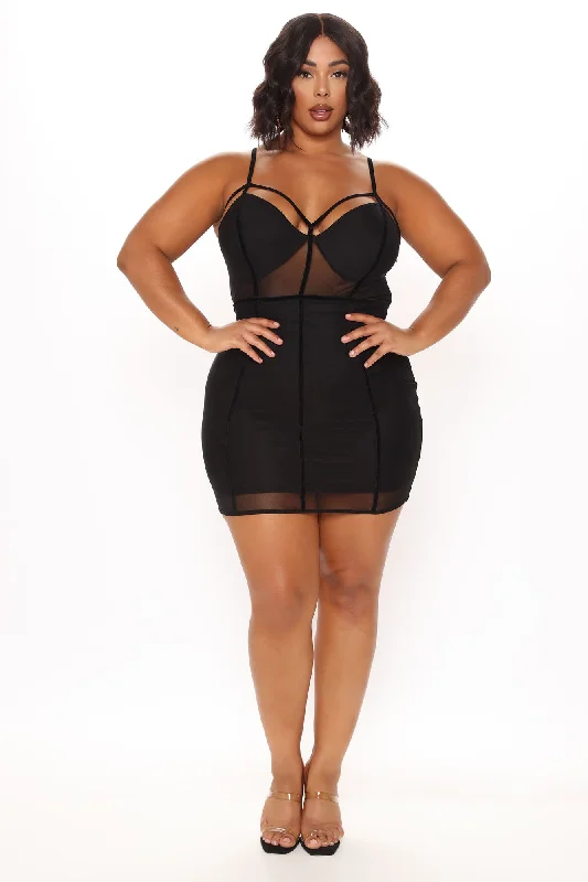 Avenge Mesh Dress - Black