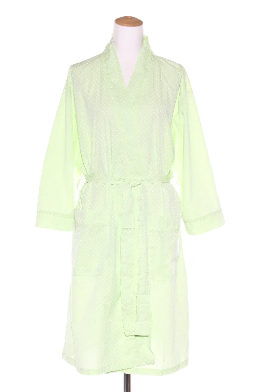 BAKSANA (BN) ""Polka dot"" green cotton robe! 12-14