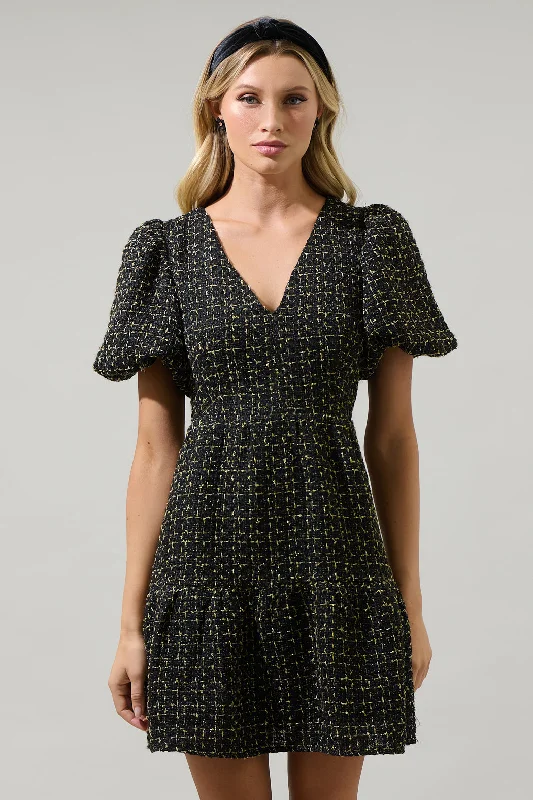 Carrol Zaylee Tweed May Tiered Mini Dress