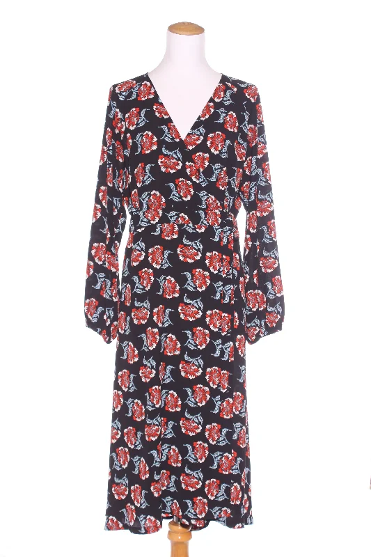 ISAAC + LULU (NZ) Floral print wrap midi dress/duster! 14