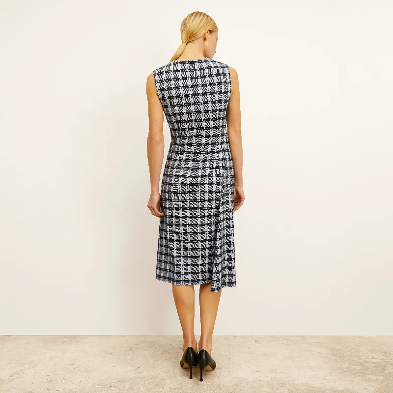 Jeannine Dress - Knit Suiting :: Checkmate