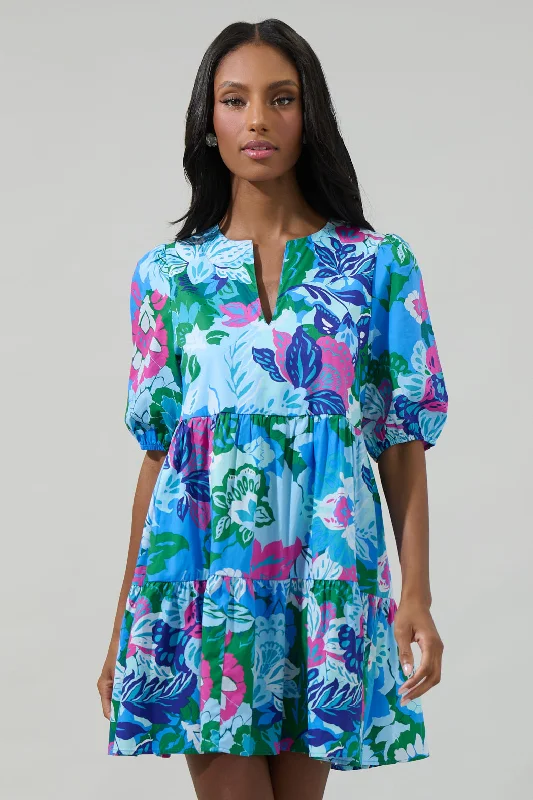 Lavera Floral Maine Poplin Mini Dress