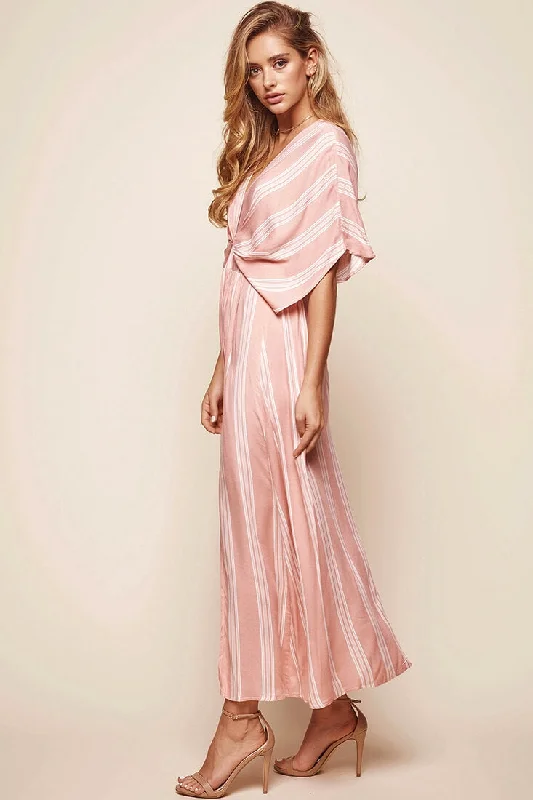 Libby Maxi Dress Peach Stripe