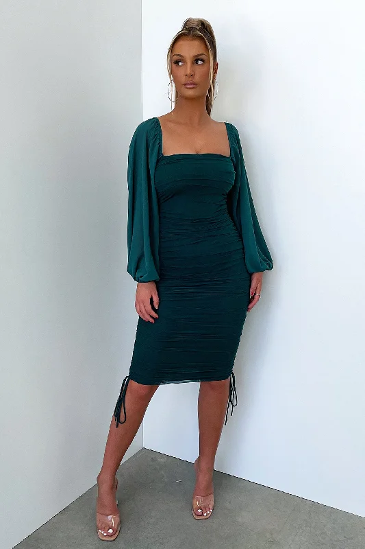 Lorde Midi Dress - Emerald