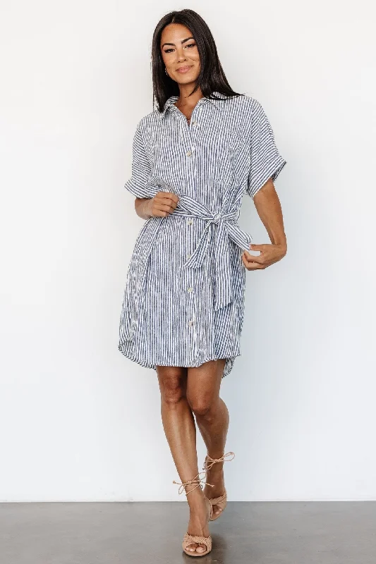 Nautical Shirt Dress | Blue Stripe