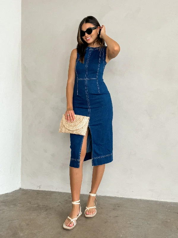 Dakota Denim Midi Dress