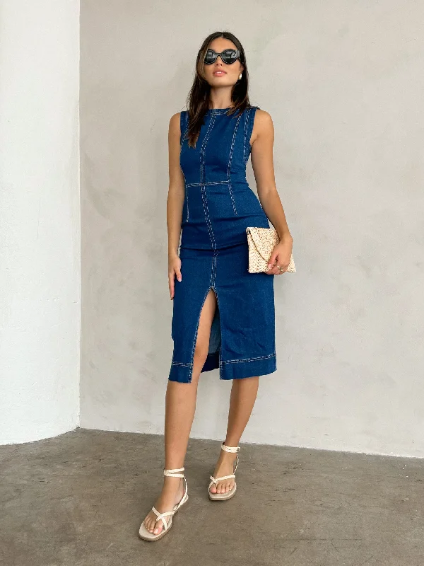 Dakota Denim Midi Dress