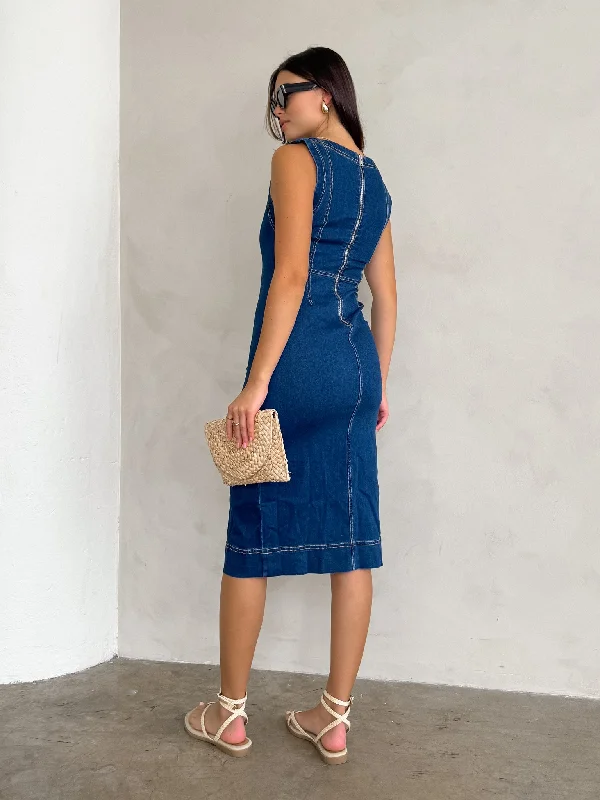 Dakota Denim Midi Dress