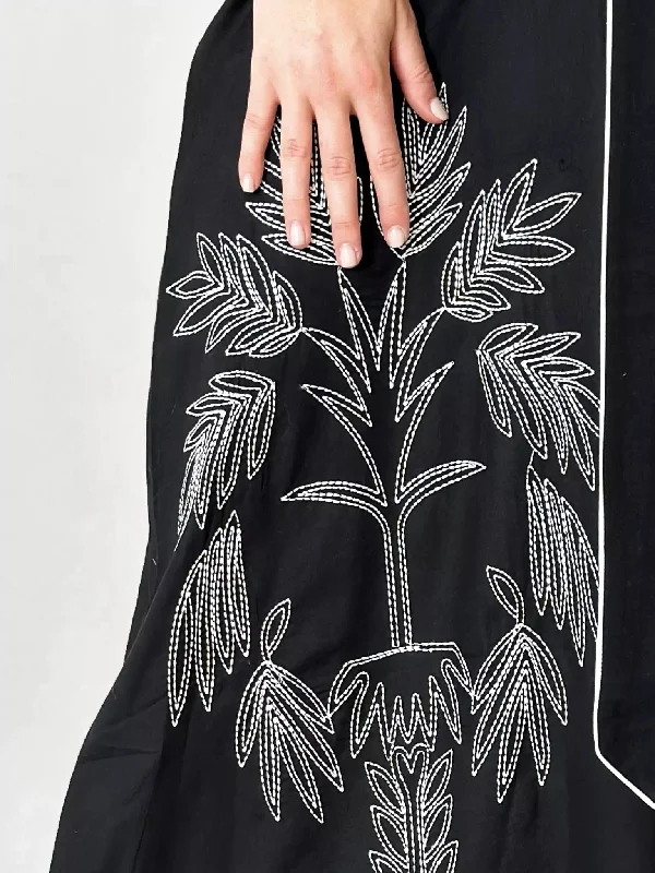 Una Embroidered Palm Dress