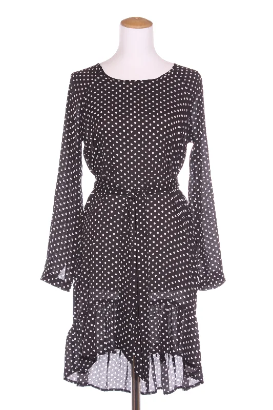 WHITE CHALK - Frill hem polka dot dress! 8