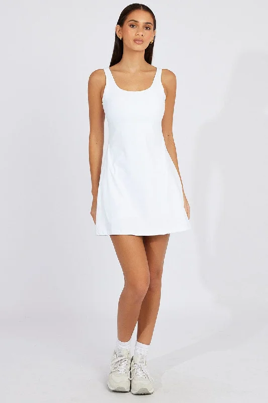 White Mini Dress Activewear