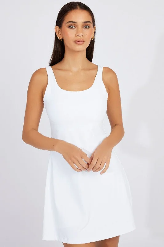 White Mini Dress Activewear