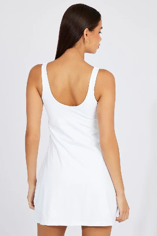 White Mini Dress Activewear