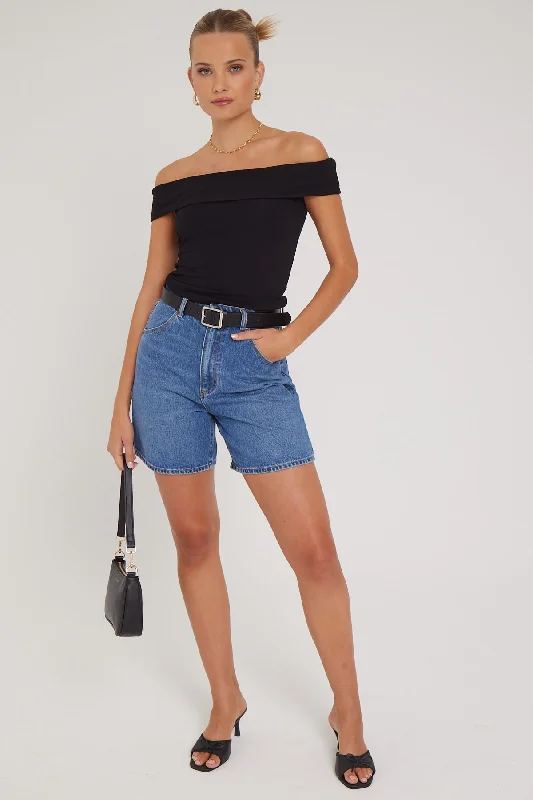 L&t Off Shoulder Top Black