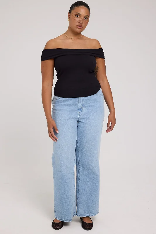 L&t Off Shoulder Top Black