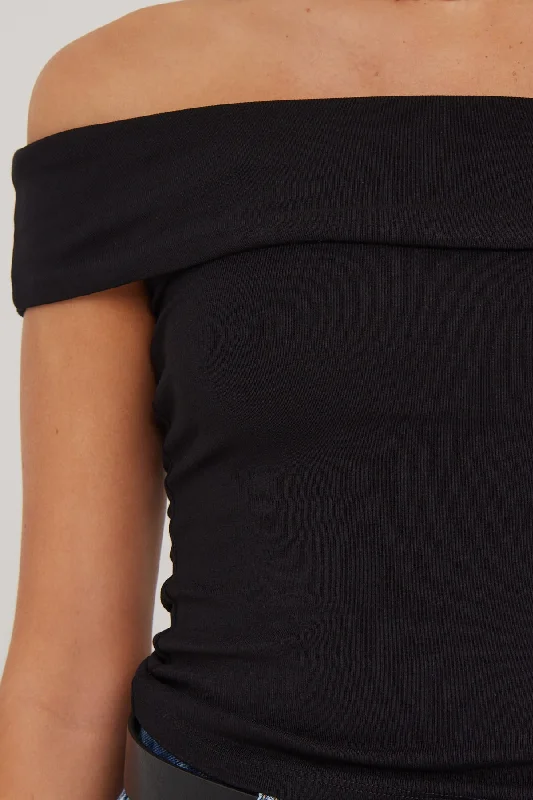 L&t Off Shoulder Top Black