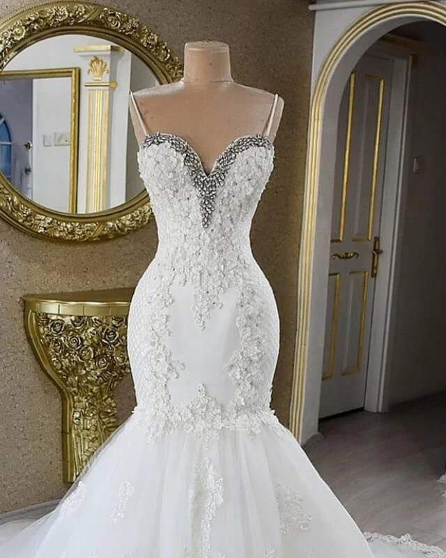 Lace Mermaid Wedding Gown Sweetheart