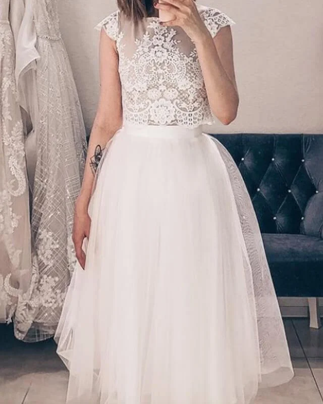 Short Boho Wedding Dresses Two Piece