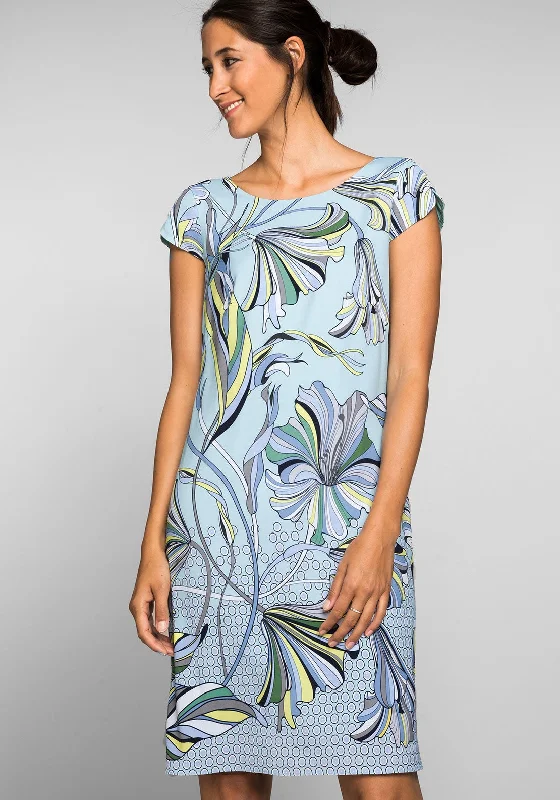 More Discounts, More Joy!Bianca Graphic Floral Pencil Dress, Blue