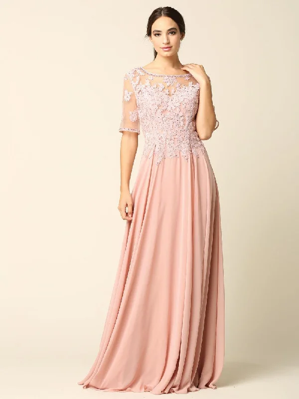 Price Drops You’ll Love!Formal Mother of the Bride Long Lace Chiffon Dress Sale
