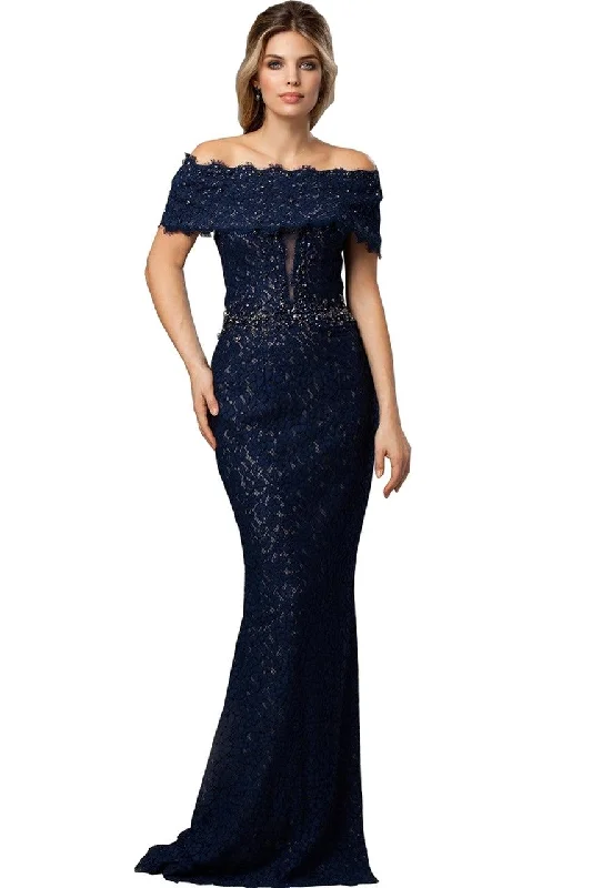 Bigger Savings, Better Shopping!Jovani 98026 Off Shoulder Lace Long Evening Dress
