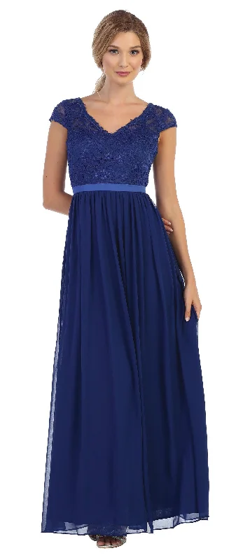 Great Deals, Just for You!Long Cap Sleeve Mother of the Bride Formal Dress Sale