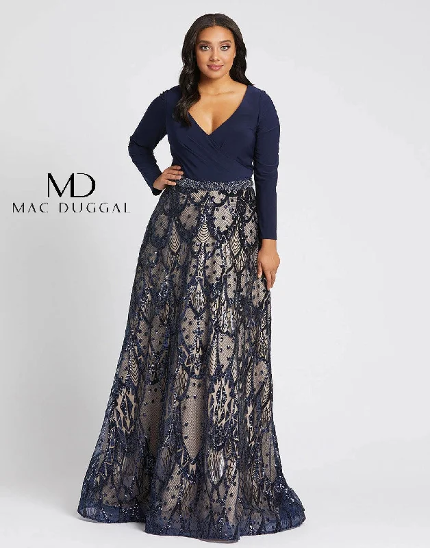 Price Drop Alert!Mac Duggal 67241 Fabulous Long Plus Size Dress