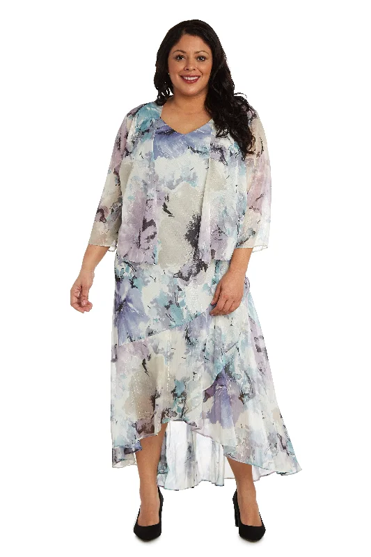 Your Dream Deal is Here!R&M Richards 7763W Plus Size High Low Jacket Dress