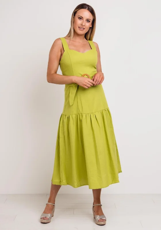 Exclusive Offers You’ll Love!Seventy1 Belted Midi Smock Dress, Green
