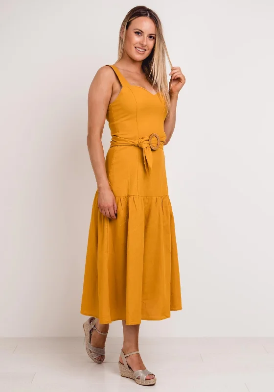 Best Offers of the Month!Seventy1 Belted Midi Smock Dress, Mustard