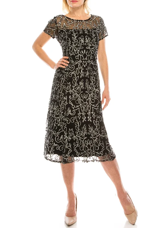 Everything Must Go!SL Fashions 9120251 Short Cocktail Mesh Evening Dress