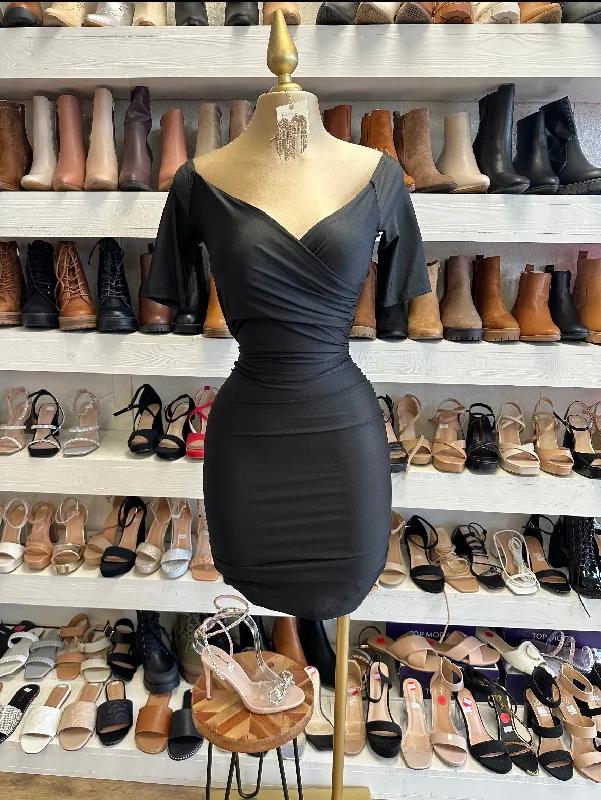Hottest Discounts of the Year!Wrapped Ruched Mini Dress