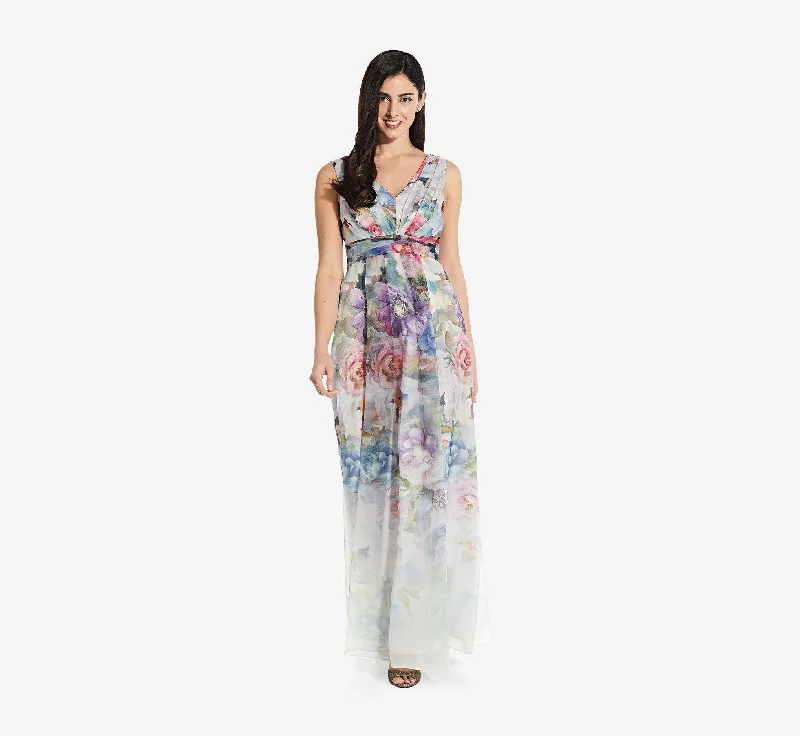 Find the Best Deals Here!Adrianna Papell AP1E207699 Long Formal Floral Dress