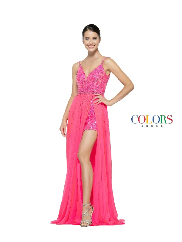 Find the Best Deals Here!Colors G937 Colors Long Spaghetti Strap Formal A Line Dress