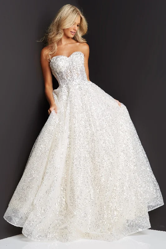 Best Price of the Season!Jovani 08417 Embellished Long Wedding Dress
