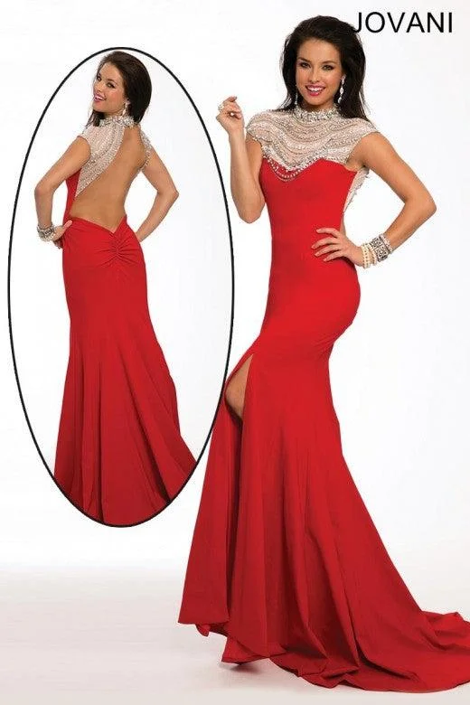 Don’t Wait – Deals Won’t Last!Jovani 21894 Long Formal Cap Sleeve Prom Dress