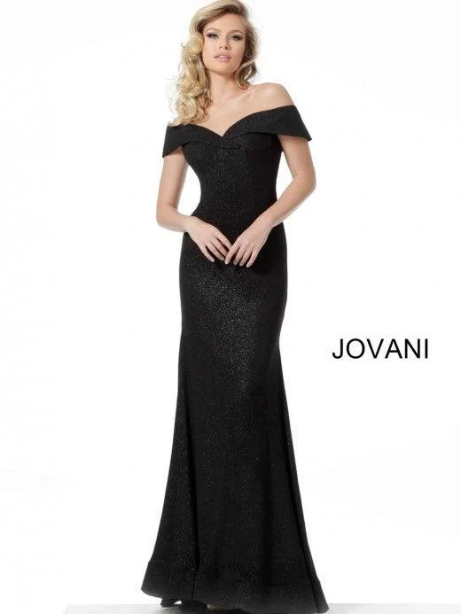 Today’s Deals, Tomorrow’s Regrets!Jovani 64533 Long Formal Off Shoulder Glitter Dress