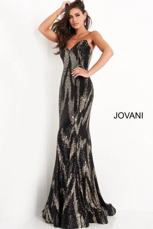 Biggest Sale of the Season!Jovani 04155 Prom Long Strapless Formal Dress