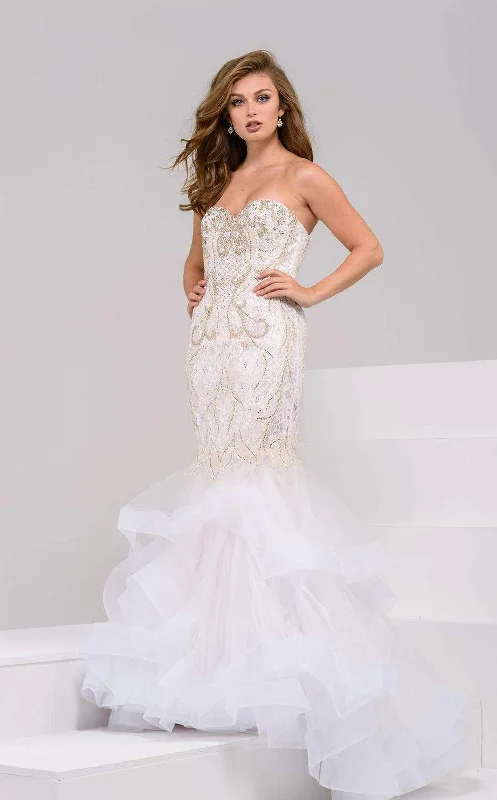 Exclusive Savings This Week!Jovani 27875 Tiered Mermaid Long Prom Dress