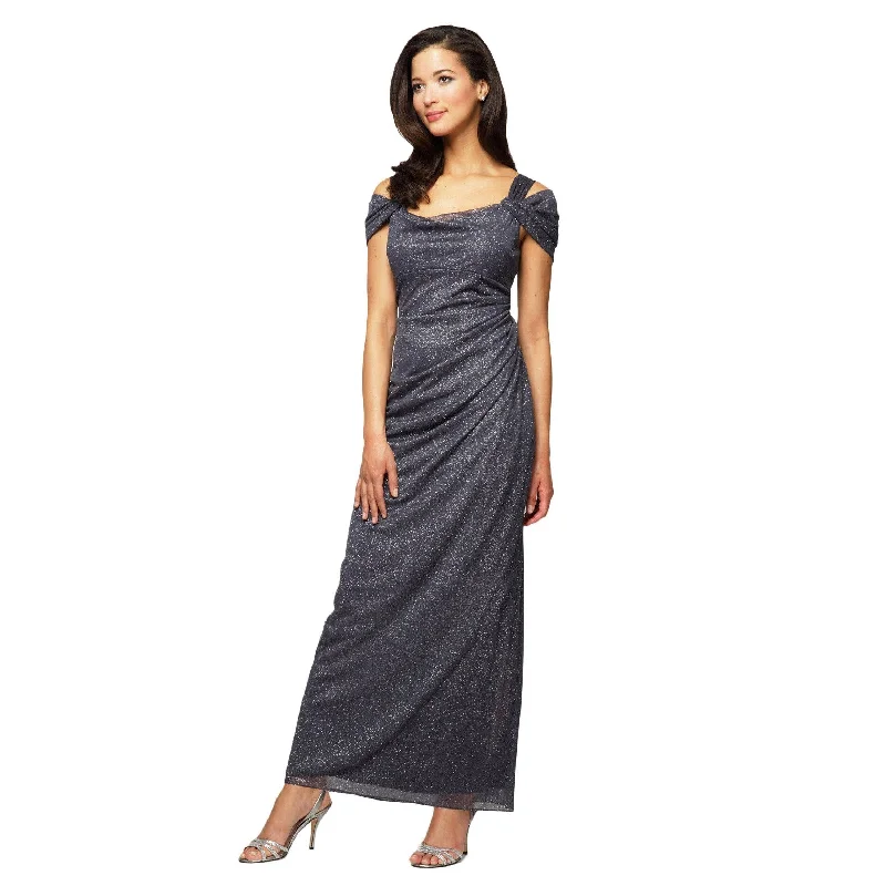 Limited Deals, Unlimited Savings!Alex Evenings AE133026 Long Formal Glitter Mesh Dress Sale