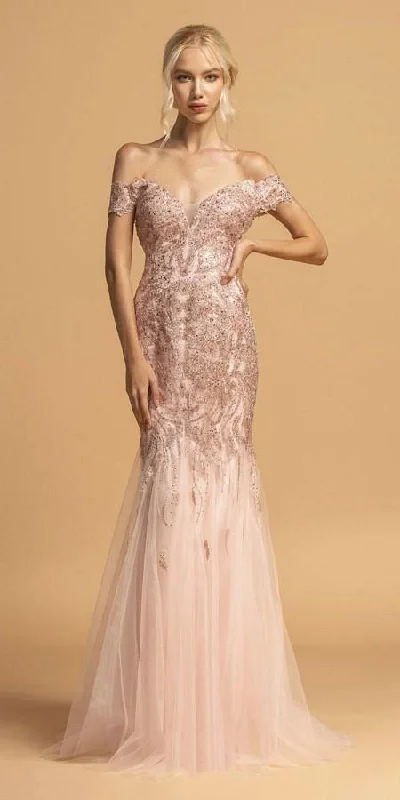 Stock Up and Save!Long Formal Off Shoulder Mermaid Evening Prom Dress Sale