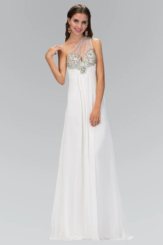 More Discounts, More Joy!Long Formal One Shoulder Chiffon Prom Dress Sale