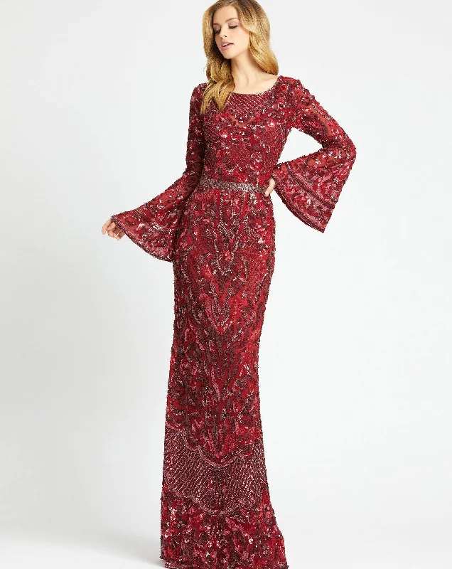 Hurry, Sale Ends Soon!Mac Duggal 4576 Long Sleeve Formal Beaded Dress