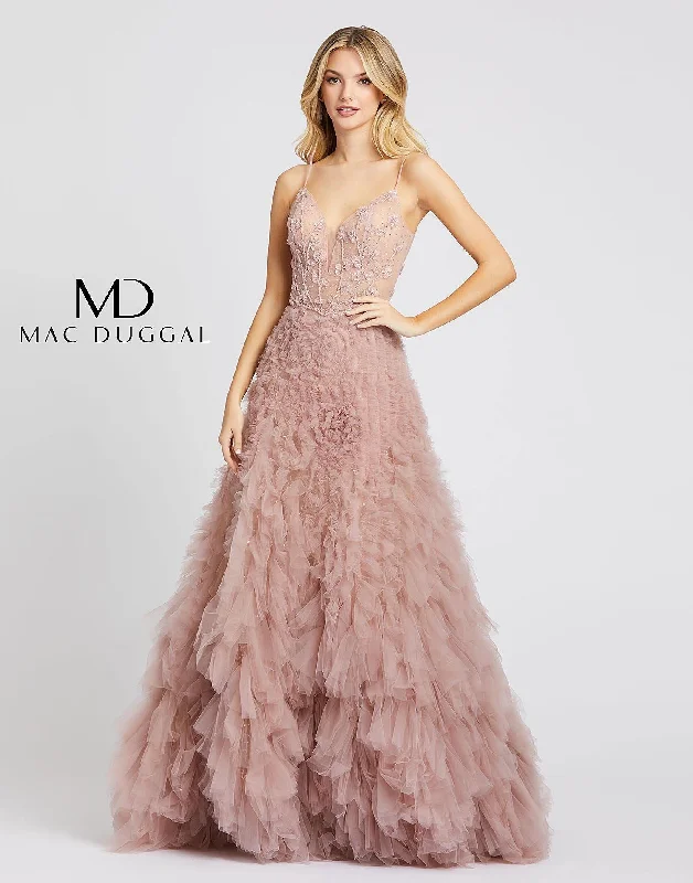 Huge Price Cuts Await!Mac Duggal 20193 Prom Long Spaghetti Strap Ball Gown